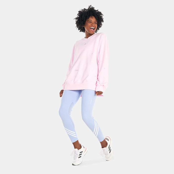 adidas Women's Techfit 3-Stripes Leggings Blue adidas Women's Techfit 3-Stripes Leggings Blue image number 2