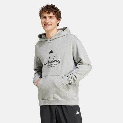 adidas Men's Brand Love Hoodie Grey adidas Men's Brand Love Hoodie Grey