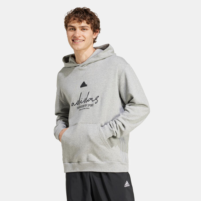 adidas Men's Brand Love Hoodie Grey adidas Men's Brand Love Hoodie Grey image number 0