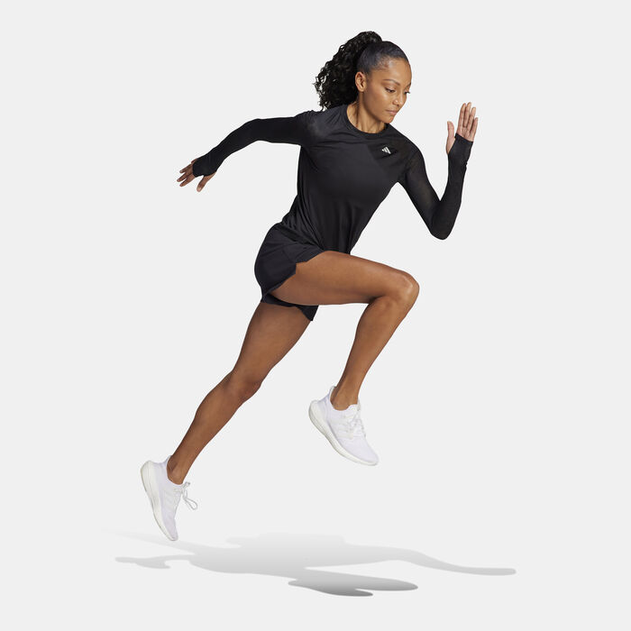 adidas Women's Adizero Running Top Black image number 2