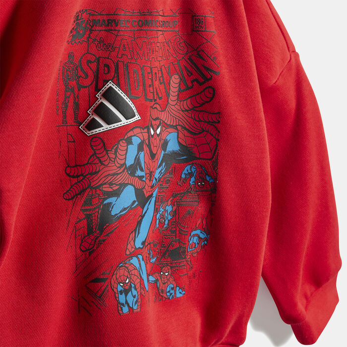 adidas Kids' Marvel Sweatshirt And Joggers Set Red adidas Kids' Marvel Sweatshirt And Joggers Set Red image number 4