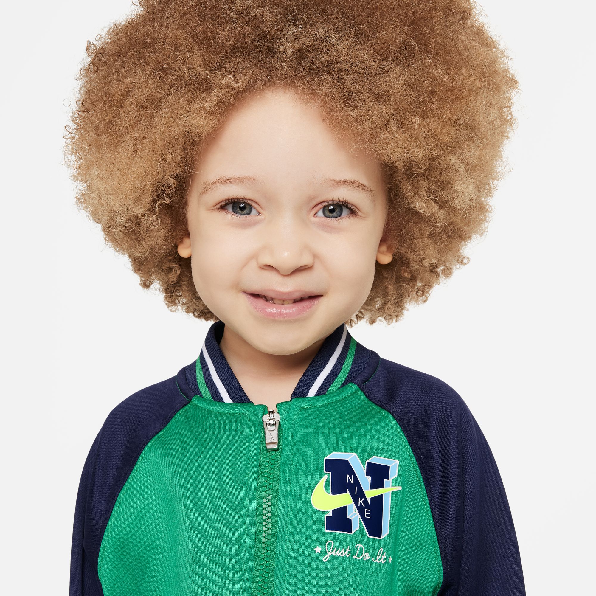 Shop Nike Kids' Sportswear Next Gen Dri-FIT Tricot Set Green