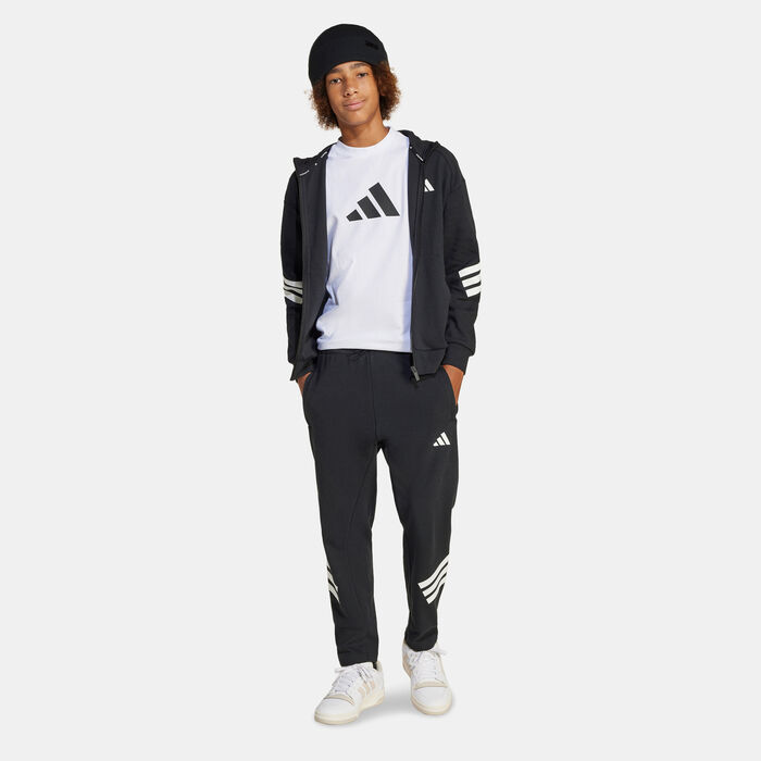 adidas Kids' Future Icons 3-Stripes Full-Zip Hoodie Black adidas Kids' Future Icons 3-Stripes Full-Zip Hoodie Black image number 2