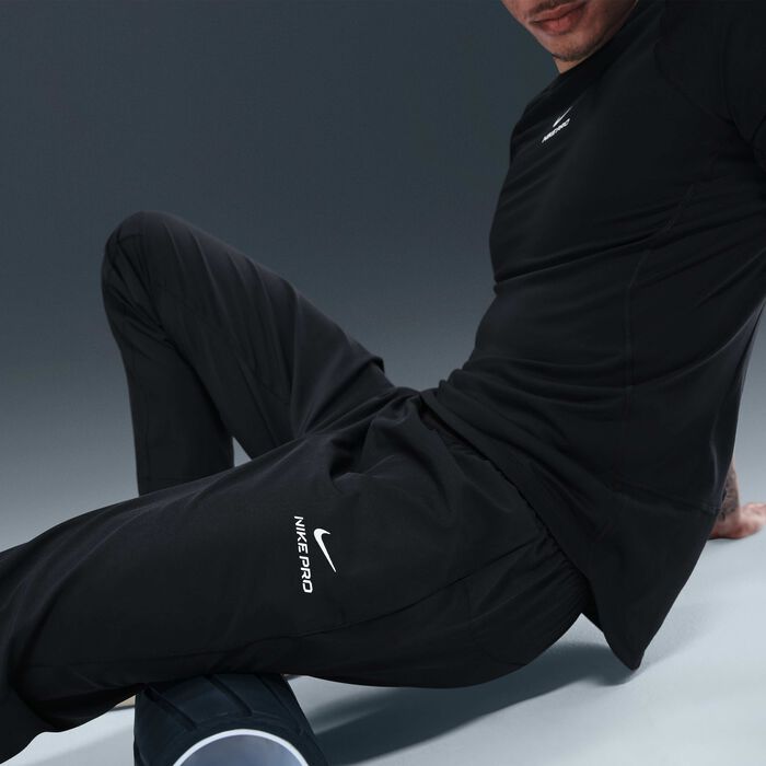 Nike Men's Pro Dri-FIT Training Pants Black Nike Men's Pro Dri-FIT Training Pants Black image number 4
