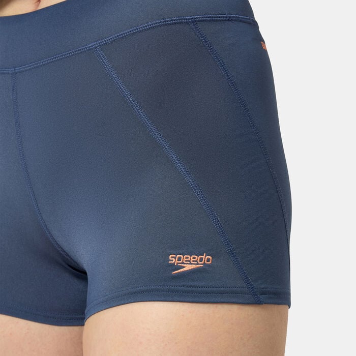 Speedo Women's Panel Swimming Shorts Blue Speedo Women's Panel Swimming Shorts Blue image number 3
