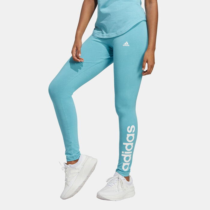 adidas Women's High-Rise Leggings Blue adidas Women's High-Rise Leggings Blue image number 0