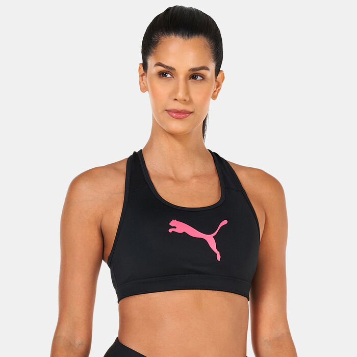 PUMA Women's Mid Impact 4Keeps Sports Bra Black PUMA Women's Mid Impact 4Keeps Sports Bra Black image number 0