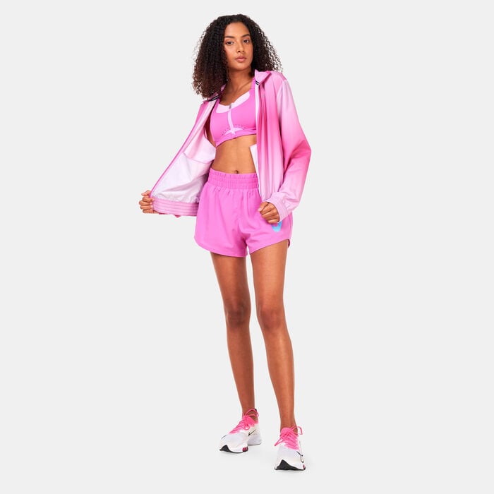 Nike Women's Swoosh Run Print Jacket Pink Nike Women's Swoosh Run Print Jacket Pink image number 2