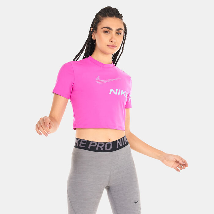 Nike Women's Dri-FIT Crop Top Pink image number 0