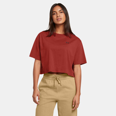 Under Armour Women's Logo Crop Top Orange