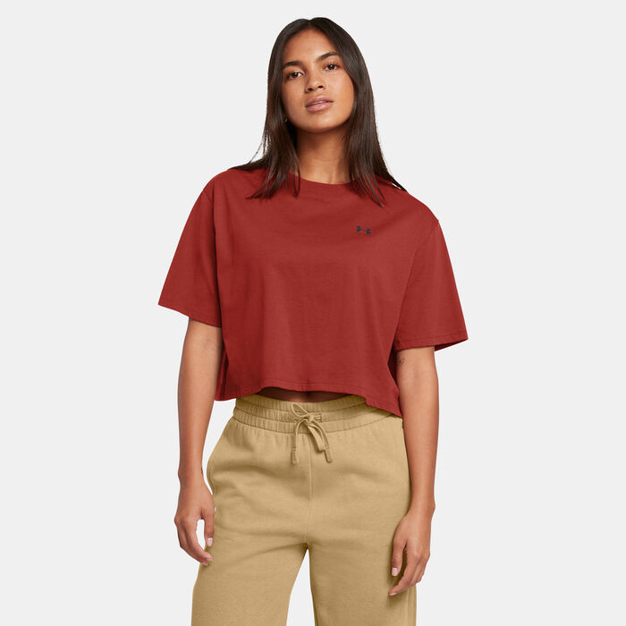 Under Armour Women's Logo Crop Top Orange image number 0