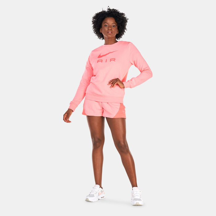 Nike Women's Sportswear Air Fleece Sweatshirt Pink image number 2