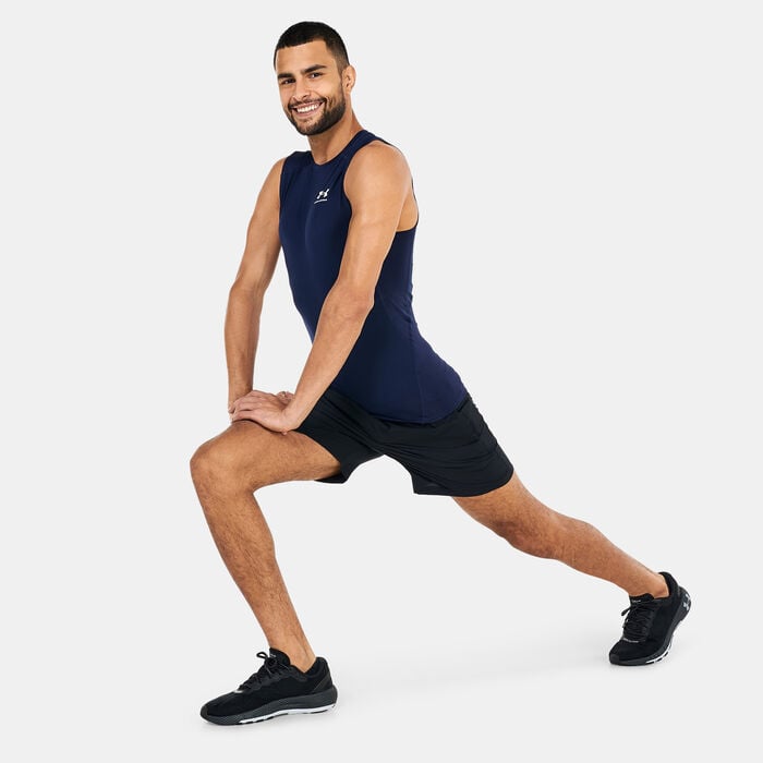 Under Armour Men's HeatGear Armour Top Blue Under Armour Men's HeatGear Armour Top Blue image number 2