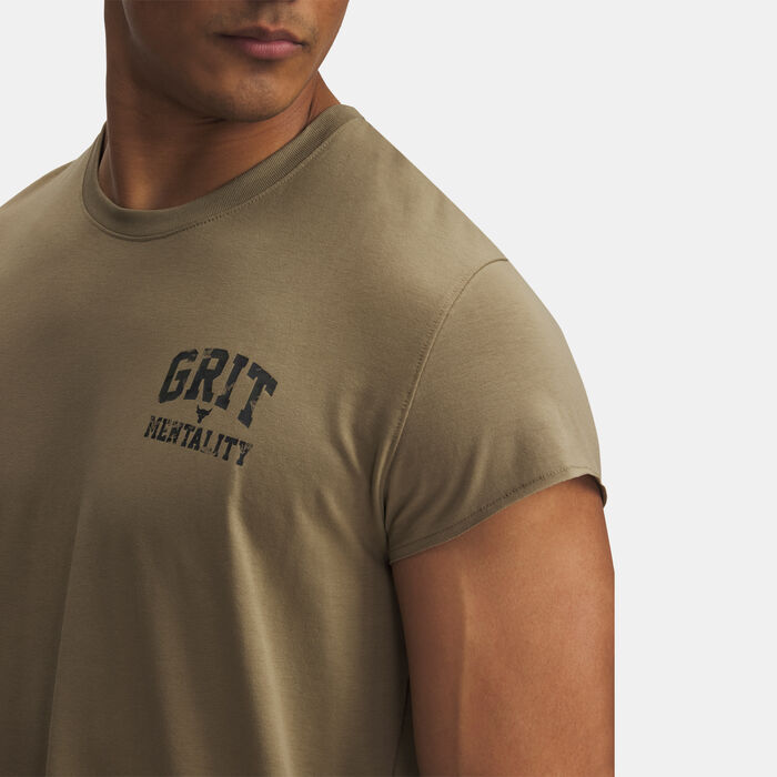 Under Armour Men's Project Rock Cap Sleeve T-Shirt Brown Under Armour Men's Project Rock Cap Sleeve T-Shirt Brown image number 2