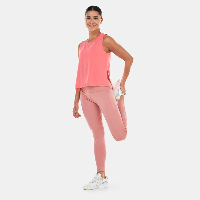Nike Women's Yoga Dri-FIT Tank Top Peach image number 2