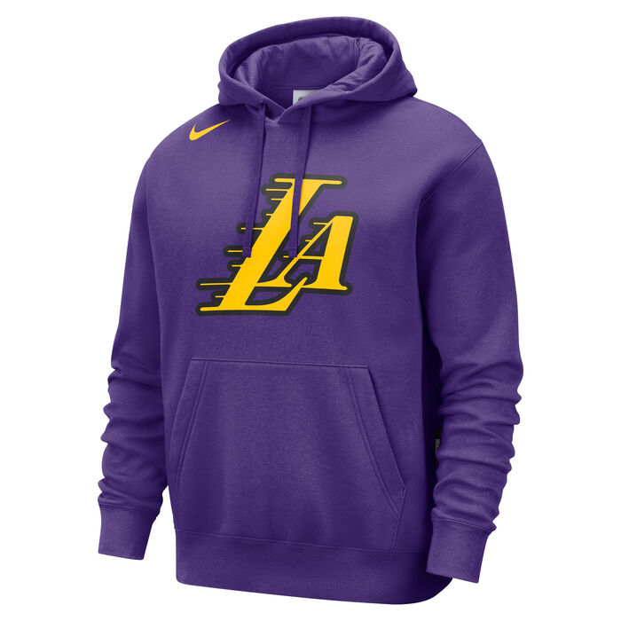 Nike Men's NBA Los Angeles Lakers Club City Edition Fleece Hoodie Purple image number 0