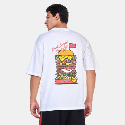New Era MLB Boston Red Sox Burger Graphic T-Shirt White
