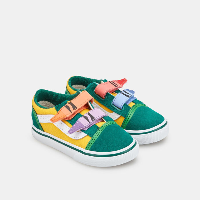 Vans Kids' Crayola Old Skool Unisex Shoe (Baby and Toddler) Green Vans Kids' Crayola Old Skool Unisex Shoe (Baby and Toddler) Green image number 1
