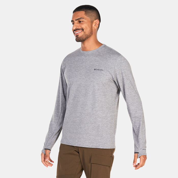 Columbia Men's Tech Trail™ Long Sleeve Crew II T-Shirt Grey Columbia Men's Tech Trail™ Long Sleeve Crew II T-Shirt Grey image number 0