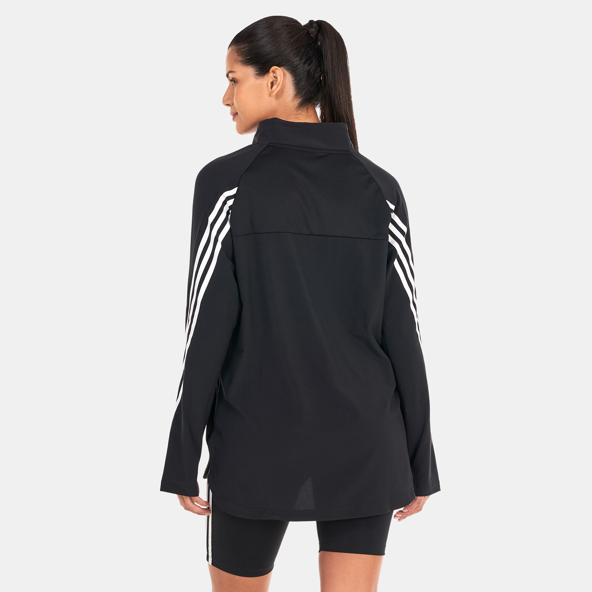 Buy adidas Women s Train Icons Full Cover Jacket Black in KSA SSS