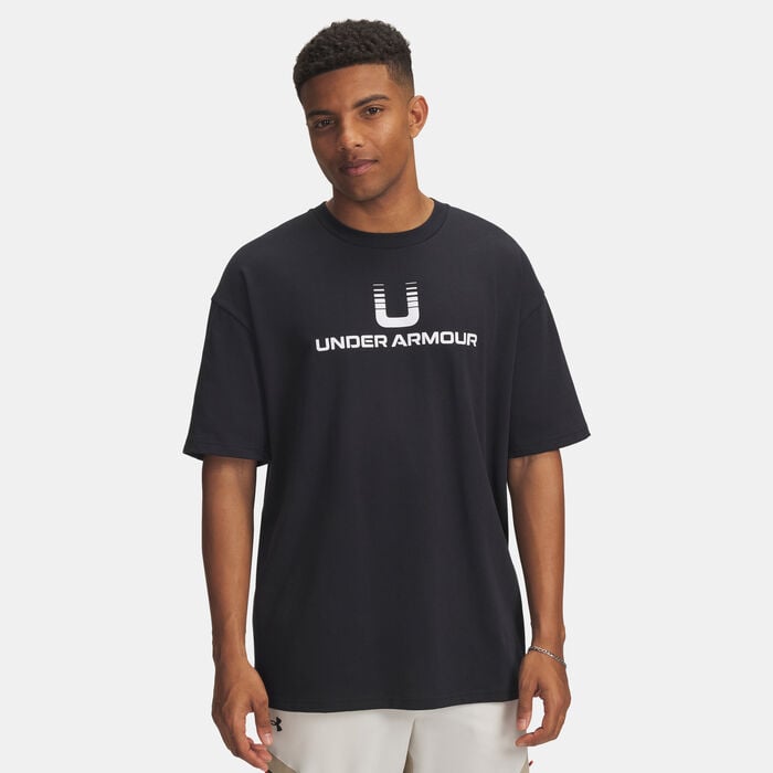 Under Armour Men's U Logo Heavyweight T-Shirt Black Under Armour Men's U Logo Heavyweight T-Shirt Black image number 0