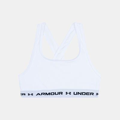 Under Armour Kids' UA Crossback Training Sports Bra White Under Armour Kids' UA Crossback Training Sports Bra White