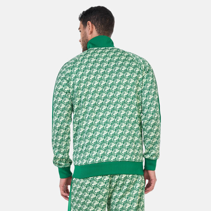 PUMA Men's T7 All Over Print Track Jacket Green PUMA Men's T7 All Over Print Track Jacket Green image number 1