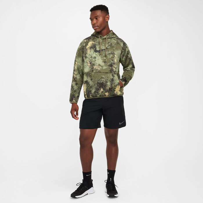 Nike Men's Camo Therma-FIT Hoodie Green Nike Men's Camo Therma-FIT Hoodie Green image number 2