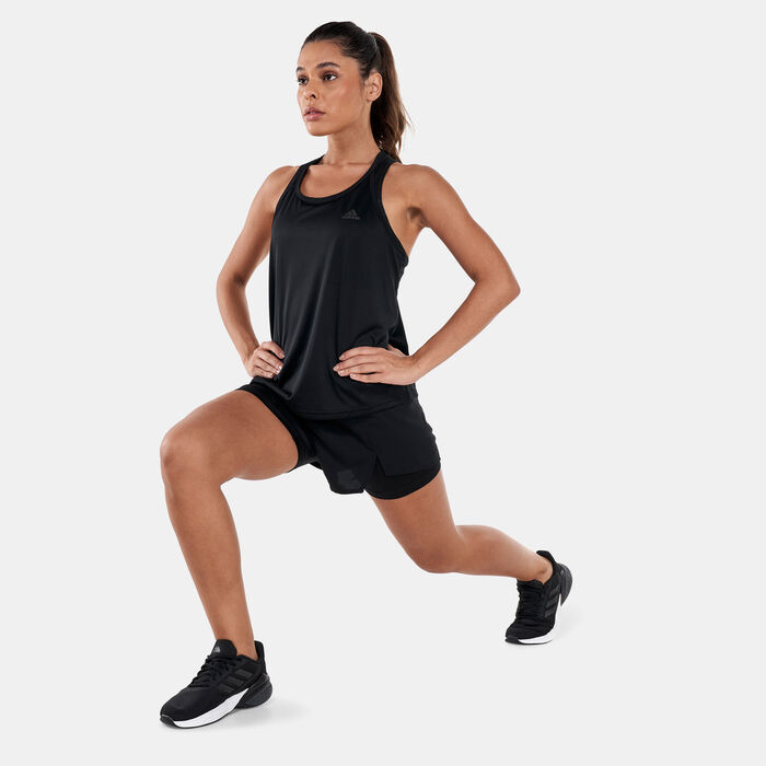 adidas Women's Primeblue Designed 2 Move 2-in-1 Sport Shorts Black image number 2