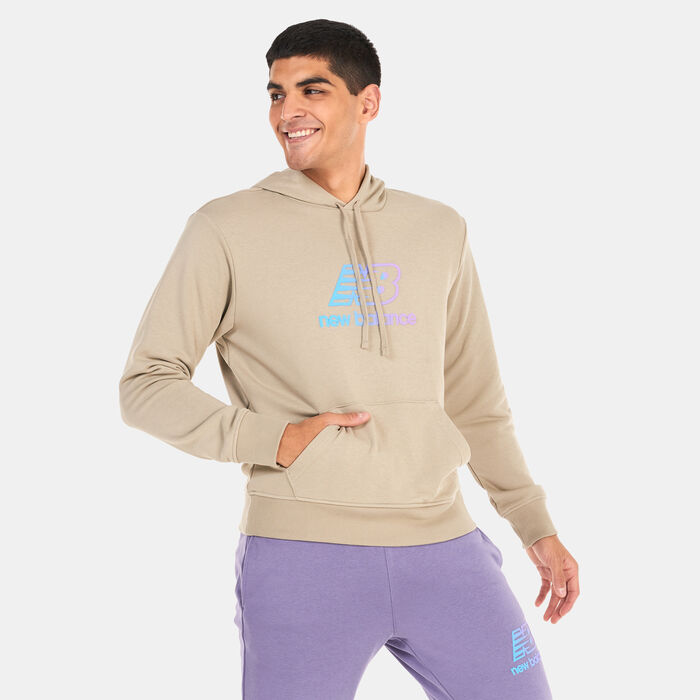 New Balance Men's Essentials Puff Print Pullover Hoodie Grey image number 0