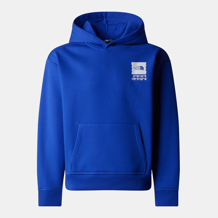 The North Face Kids' Coordinates Graphic Hoodie Blue The North Face Kids' Coordinates Graphic Hoodie Blue image number 0