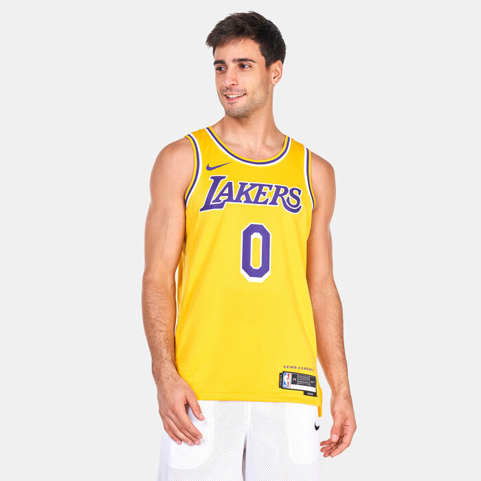 Nike Men's Dri-FIT NBA Swingman Los Angeles Lakers Icon Edition Jersey - 2022/23 yellow Nike Men's Dri-FIT NBA Swingman Los Angeles Lakers Icon Edition Jersey - 2022/23 yellow image number 0