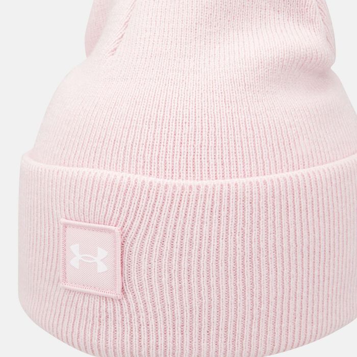 Under Armour Men's UA Halftime Cuff Beanie Pink Under Armour Men's UA Halftime Cuff Beanie Pink image number 2