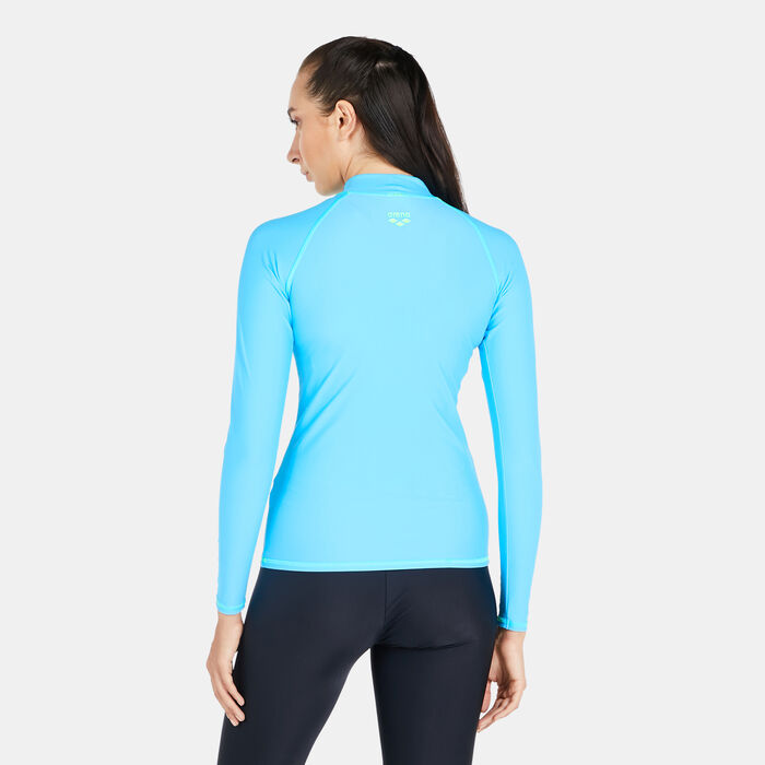 Buy Arena Women's UV Long Sleeve Rashguard Blue in KSA -SSS