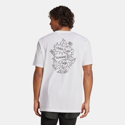 adidas Men's Running Chase The Runners High Graphic T-Shirt White adidas Men's Running Chase The Runners High Graphic T-Shirt White