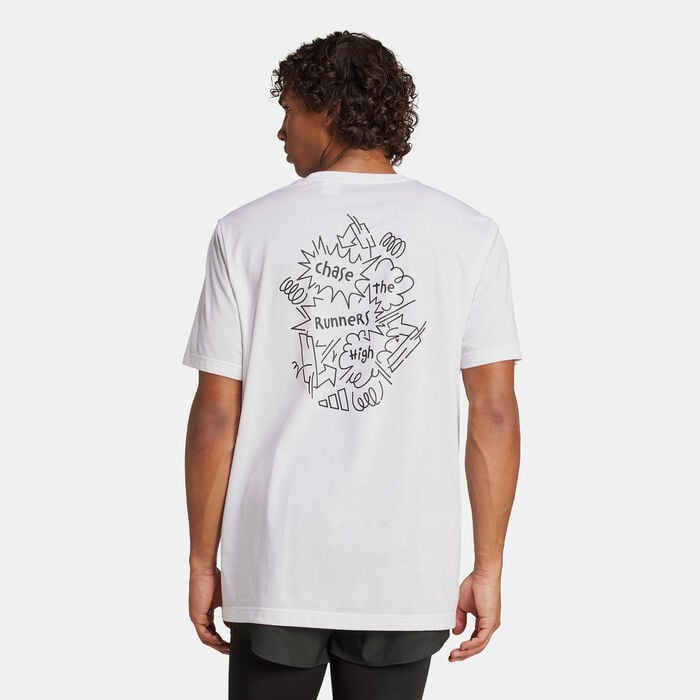 adidas Men's Running Chase The Runners High Graphic T-Shirt White adidas Men's Running Chase The Runners High Graphic T-Shirt White image number 1