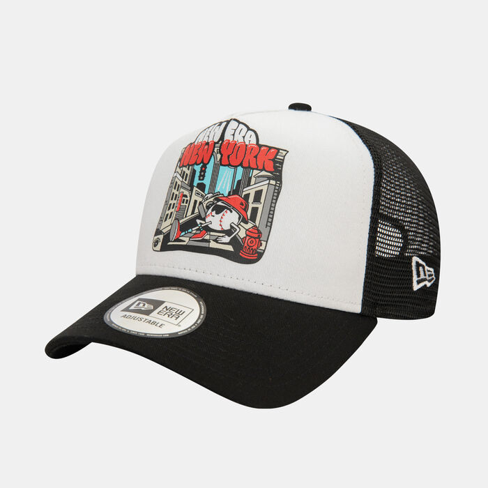 New Era Men's New York Graphic Print Trucker Cap Black New Era Men's New York Graphic Print Trucker Cap Black image number 2