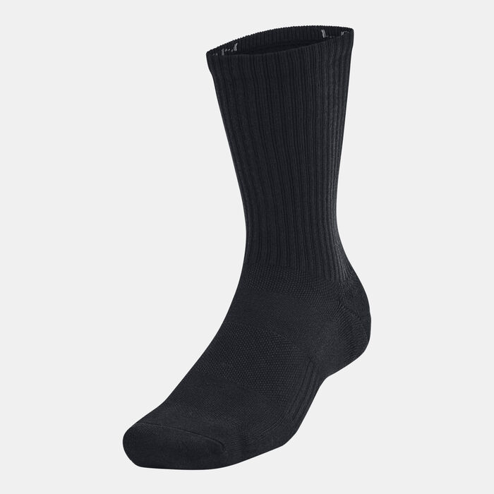 Under Armour Training Cotton Crew Socks (3 Pairs) Black Under Armour Training Cotton Crew Socks (3 Pairs) Black image number 2