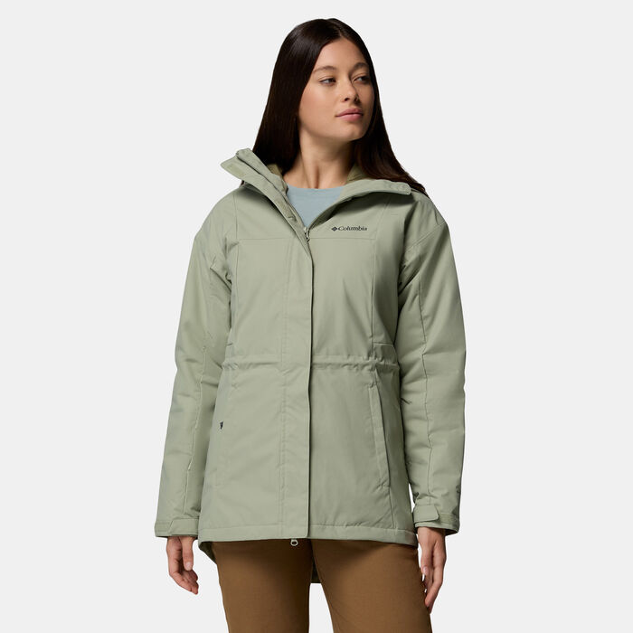 Columbia Women's Hikebound II Long Insulated Hiking Jacket Green Columbia Women's Hikebound II Long Insulated Hiking Jacket Green image number 0