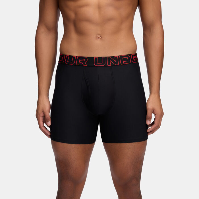 Under Armour Men's UA Performance Tech™ Training Boxers (3 Pairs) Black image number 0