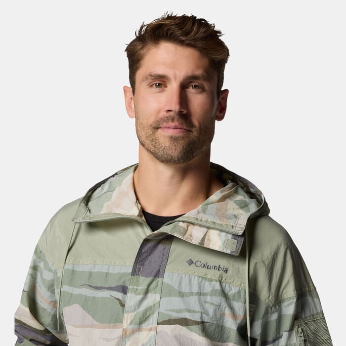 Columbia Men's Challenger II Novelty Full-Zip Windbreaker Hoodie Green Columbia Men's Challenger II Novelty Full-Zip Windbreaker Hoodie Green image number 3