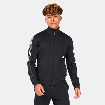 adidas Men's 3-Stripes Fitted Track Jacket Black