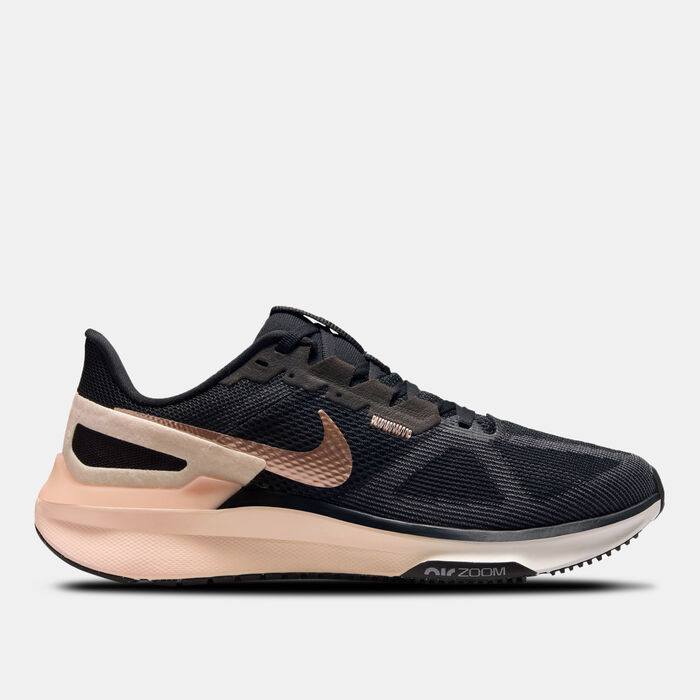 Nike Women's Air Zoom Structure 25 Shoe Black Nike Women's Air Zoom Structure 25 Shoe Black image number 0