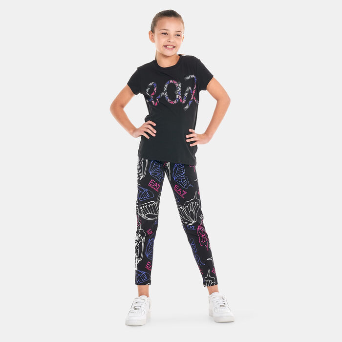 EA7 Emporio Armani Kids' Graphic Series Leggings Multi-Color image number 2