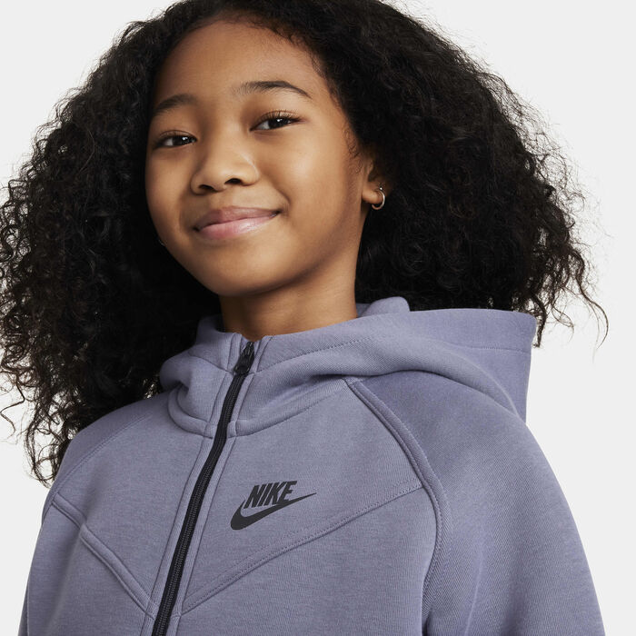 Nike Kids' Sportswear Tech Fleece Full-Zip Hoodie Blue Nike Kids' Sportswear Tech Fleece Full-Zip Hoodie Blue image number 2