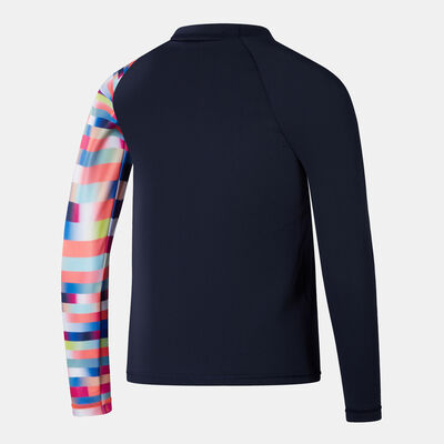 Speedo Kids' Digital Long Sleeve Swimming Rashguard Red