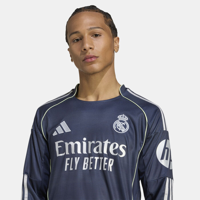 adidas Men's Real Madrid 25/26 Away Replica Football Jersey Blue adidas Men's Real Madrid 25/26 Away Replica Football Jersey Blue image number 3