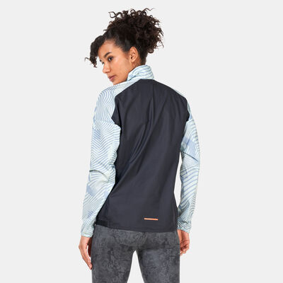 adidas Women's Terrex Trail Running Printed Wind Jacket Green adidas Women's Terrex Trail Running Printed Wind Jacket Green