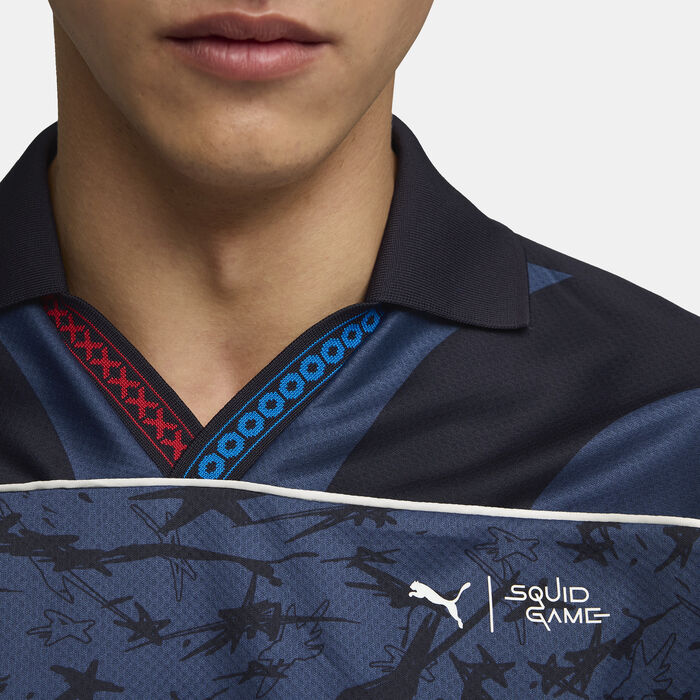 PUMA Men's Squid Game Football Graphic Top Blue image number 3