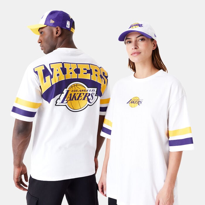 New Era Men's NBA Los Angeles Lakers Arch Graphic T-Shirt White New Era Men's NBA Los Angeles Lakers Arch Graphic T-Shirt White image number 1